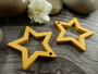 Puuriipus tähti, 24x25mm, tummankeltainen, 1kpl