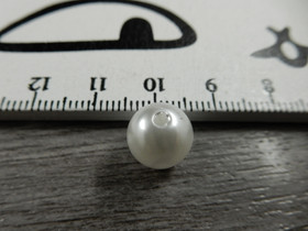 Akryylihelmi, 10mm, valkoinen, 20kpl