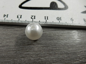 Akryylihelmi, 12mm, valkoinen, 10kpl