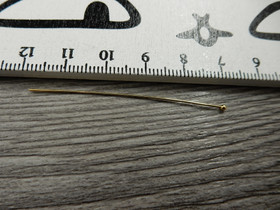 Korupiikki pallopää, 50x0.6mm, kulta, 50kpl