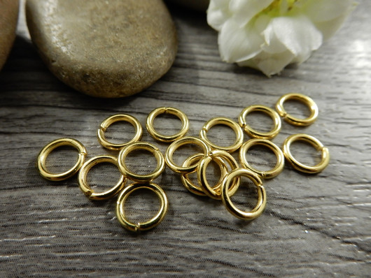 Välirengas, 6x1mm, avattava, kulta, 100kpl