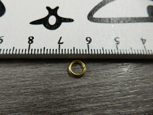 Välirengas, 6x1mm, avattava, kulta, 100kpl
