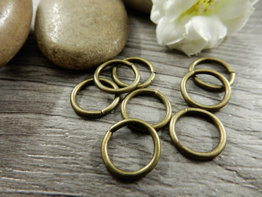 Välirengas, 10x1mm, avattava, pronssi, 20kpl