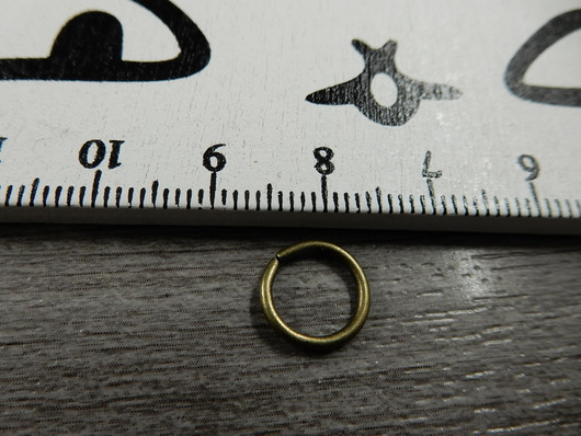 Välirengas, 10x1mm, avattava, pronssi, 20kpl
