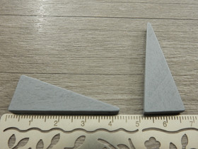 Puuriipus kartio, 40x14mm, harmaa, 1kpl