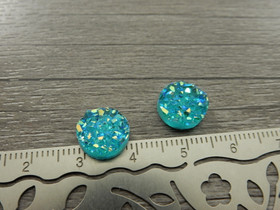 Kapussi rösöpinta, 10mm, turkoosi, 1kpl