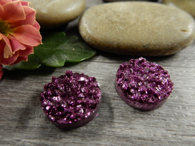 Kapussi rösöpinta, 12mm, tummapinkki, 1kpl