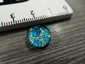 Kapussi kuvio, 12mm, turkoosi, 1kpl