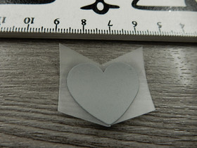 Heijastava kuva, sydän, 2.5x2.2cm, 1kpl