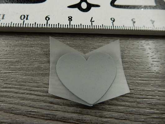 Heijastava kuva, sydän, 2.5x2.2cm, 1kpl