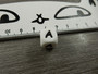 Kirjainhelmi A, 12mm, valkoinen, 1kpl