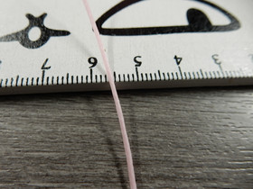 Vahattu nauha, 1mm, vaaleanpunainen, 1m