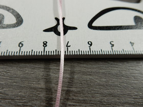 Satiininyöri, 1mm, vaaleanpunainen, 1m