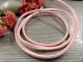 Tekomokka nauha, 2.7x1.4mm, vaaleanpunainen, 1m