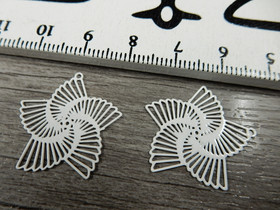 Pyörreriipus, 22x22mm, valkoinen, 1kpl