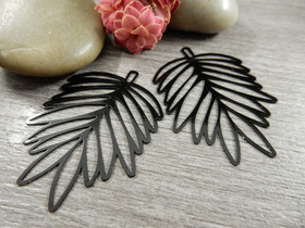 Lehtiriipus, 38x28mm, musta, 1kpl