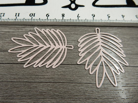 Lehtiriipus, 38x28mm, vaaleanpunainen, 1kpl