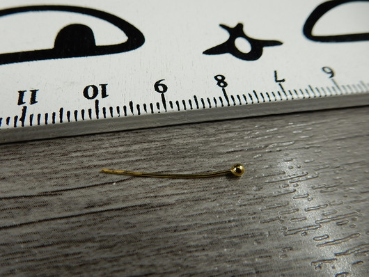 Korupiikki pallopää, 20x0.4mm, kulta, 100kpl