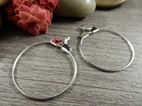 Korukehys ympyrä, 20x0.6mm, kirkashopea, 2kpl