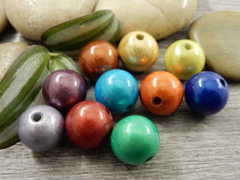 Heijastava helmi, 12mm, mix setti, 10kpl