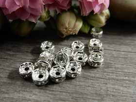 Rondelli strassi, 4mm, kromi, 20kpl