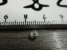 Rondelli strassi, 4mm, kromi, 20kpl