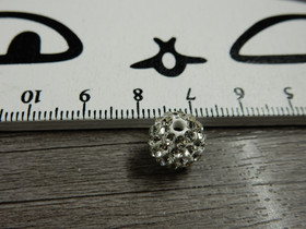 Shamballa helmi, 10mm, kirkas, 1kpl