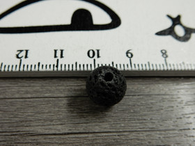 Laavakivihelmi, 10mm, musta, 10kpl
