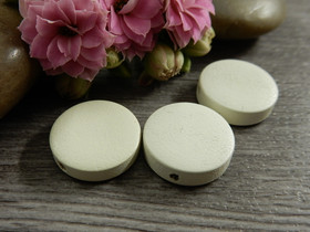 Puuhelmi, 15mm, kerma, 10kpl