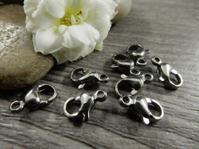 Papukaijalukko, 10x6mm, rst, 1kpl