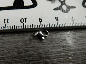Papukaijalukko, 10x6mm, rst, 1kpl