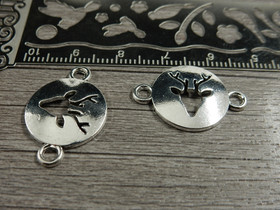 Peurariipus/linkki, 23x16mm, kromi, 1kpl