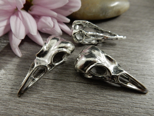Kalloriipus/metallihelmi, 32x14mm, kromi, 1kpl