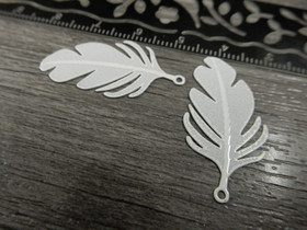 Höyhenriipus, 30x15mm, valkoinen, 1kpl