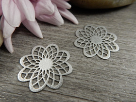 Kukkariipus, 19x20mm, mattahopea, 1kpl