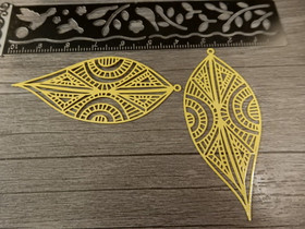 Kuvioriipus, 58x25mm, keltainen, 1kpl