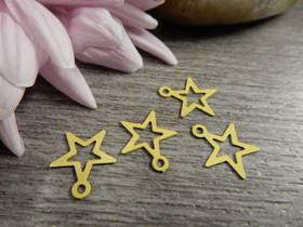 Tähtiriipus, 11x10mm, keltainen, 1kpl