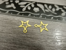 Tähtiriipus, 11x10mm, keltainen, 1kpl