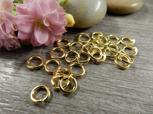Välirengas, 5x0.8mm, avattava, kulta, 100kpl