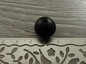 Silikonihelmi, 15mm, musta, 1kpl