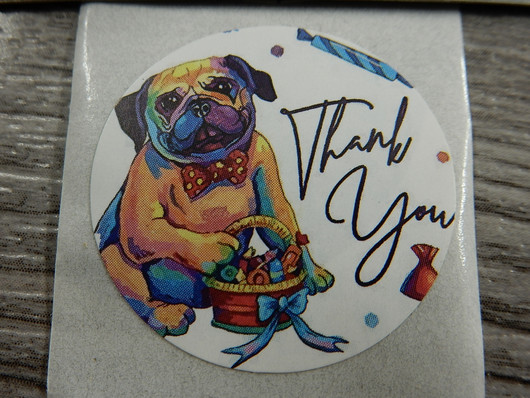 Thank you tarra, 25mm, moniväri, 10kpl
