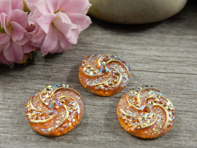 Kapussi pyörre, 12mm, oranssi, 1kpl