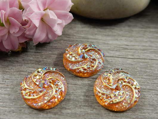 Kapussi pyörre, 12mm, oranssi, 1kpl