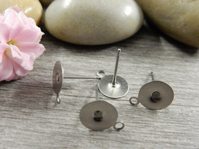 Korvakorutappi lenkillä, 8x13mm, rst, 10paria