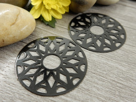 Kuvio/ympyräriipus, 33mm, musta, 1kpl