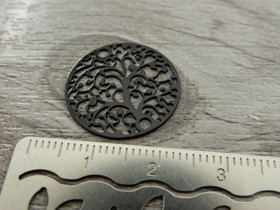 Elämänpuuriipus/linkki, 20mm, musta, 1kpl