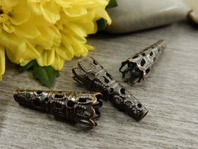 Helmihattu filigraani, 23x9mm, kupari, 10kpl