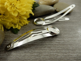 Hiuspinni korupohjalla, 54x14mm, kirkashopea, 1kpl