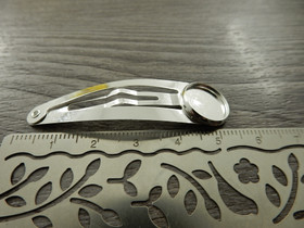 Hiuspinni korupohjalla, 54x14mm, kirkashopea, 1kpl