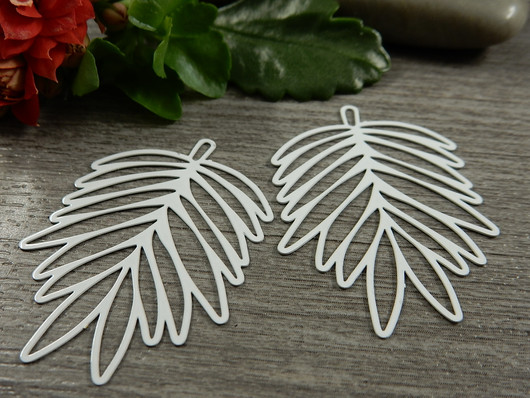 Lehtiriipus, 38x28mm, valkoinen, 1kpl